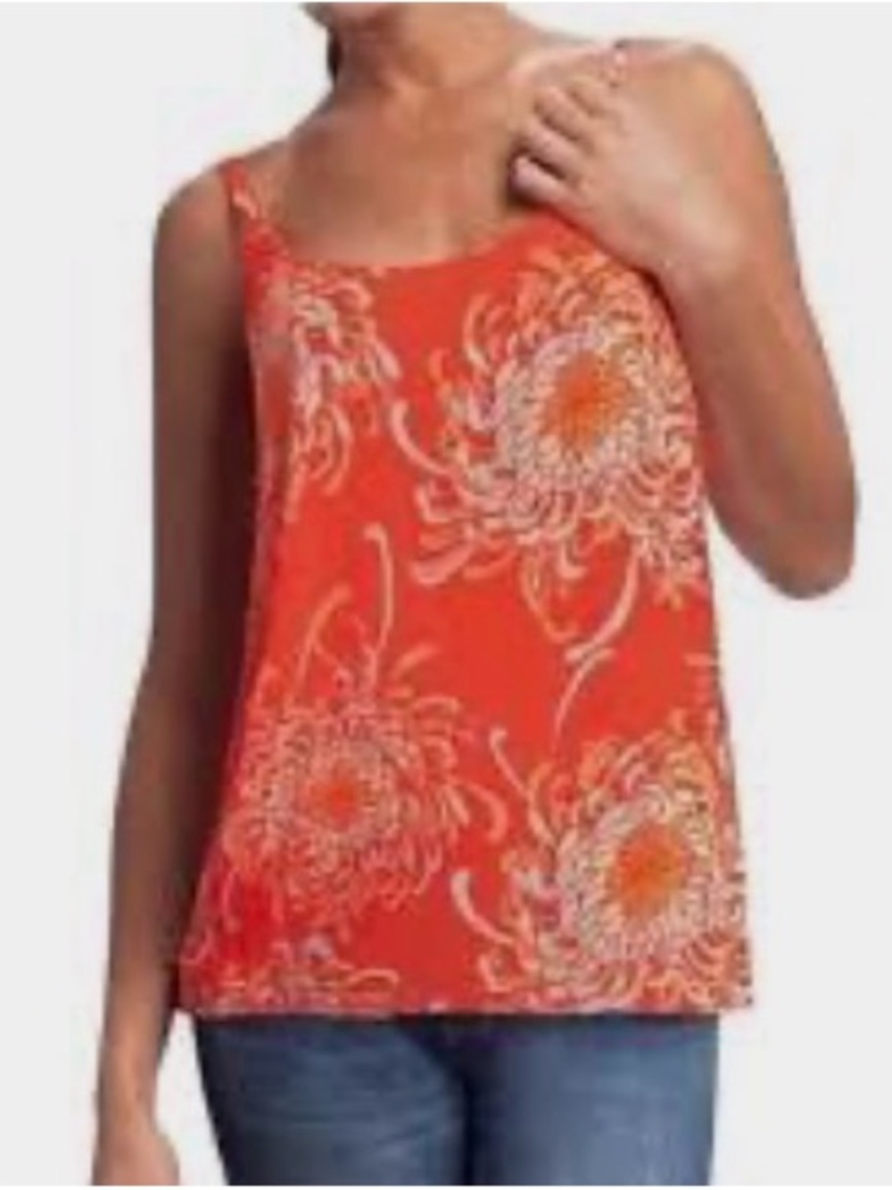 CAbi Orange Floral Camisole